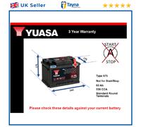 Battery fits ROLLS ROYCE SILVER SERAPH PARK WARD 5.4 98 to 02 Yuasa 075 550A New