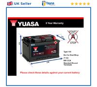 Battery fits ROLLS ROYCE SILVER SERAPH PARK WARD 5.4 98 to 02 Yuasa 100 680A New