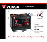 Battery fits ROLLS ROYCE SILVER SERAPH SILVER SHADOW SILVER SPIRIT 069