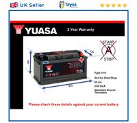 Car Battery YBX3019 Yuasa Genuine Top Quality Guaranteed New