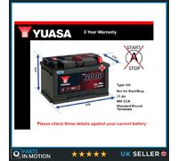 Yuasa YBX3100 12V 71Ah 650CCA Sealed Maintenance Free High Performance Car Battery