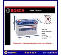 Battery fits SSANGYONG KORANDO TURISMO MUSSO ACTYON REXTON W STAVIC 250