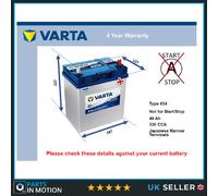 Genuine Varta Car Battery 5401260333132 A14 40Ah 330CCA Type 054