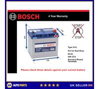 Battery fits SUNBEAM ALPINE 1.7 65 to 68 Bosch 005L 540A 60Ah 4Yr Warranty New