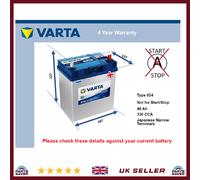 Battery fits HYUNDAI i10 PA 1.1 1.2 08 to 13 Varta 054 330A 40Ah 4Yr Warranty