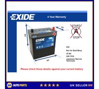 Battery fits SUZUKI CARRY CAPPUCINO X90 SC100 VITARA 1977 on Exide 054 240A New