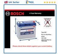 Battery fits HONDA CIVIC 91 to 16 Bosch 154 330A 45Ah 4Yr Warranty 238x129x227