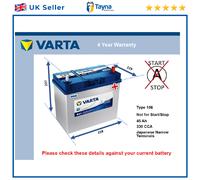 Varta Car Battery 154 B31 45Ah 330A 4yr Warranty - Fits Honda Civic