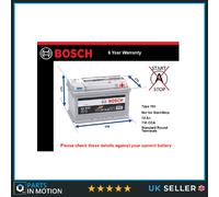 Battery fits SUZUKI SX4 SPLASH SWIFT IGNIS 1.6 1.3D 2003 on Bosch 100 750A 74Ah