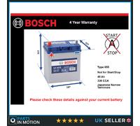 Battery fits TESLA MODEL X 5YJX 2015 on Bosch 055 330A 40Ah 4Yr Warranty Quality