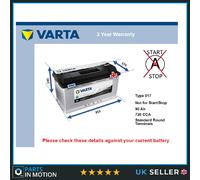 Battery fits BUGATTI VEYRON EB 110 3.5 8.0 1991 on Varta 017 720A 90Ah Quality