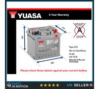 Car Battery YBX5012 Yuasa Genuine Top Quality Guaranteed New