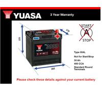 Battery fits TOYOTA MR2 1.6 1.8 2.0 84 to 07 Yuasa 004L 400A 50Ah 3Yr Warranty