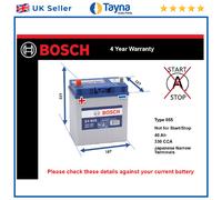 Battery fits TOYOTA TOWN ACE bB YARIS VERSO SPRINTER OPA SERA 85 to 05 Bosch 055