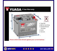 Battery fits TOYOTA YARIS VERSO YARIS CROSS COROLLA YARIS 2000 on Yuasa 063 New