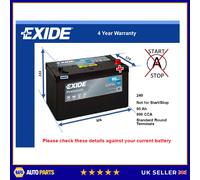 Battery fits TRIUMPH 2500PI 2.5 68 to 74 Exide 249 800A 95Ah 4Yr Warranty New