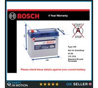 0 092 S40 230 Starter Battery Fits Autobianchi Y10 Honda CRX MK2 Capa Logo Bosch