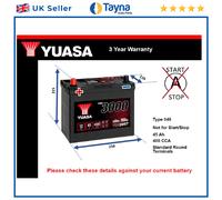 Battery fits TRIUMPH TR7 SPITFIRE TR8 ACCLAIM TR6 TOLEDO 2000 Yuasa 049