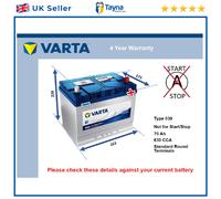 Battery fits UAZ 31512 2.1D 98 to 02 Varta 068 630A 70Ah 4Yr Warranty Quality