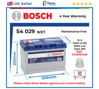Battery fits SSANGYONG KORANDO TURISMO MUSSO ACTYON REXTON W STAVIC 250