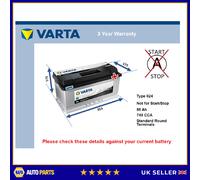 Battery fits VOLVO V70 Mk3 2.0 07 to 16 Varta 024 740A 88Ah 3Yr Warranty Quality