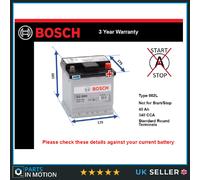 Battery fits FIAT 500 312 1.2 1.4 1.3D 2007 on Bosch 002L 340A 40Ah Quality New