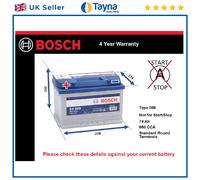 Genuine Bosch Car Battery 0092S40090 S4009 Type 086 74Ah 680CCA Top Quality New