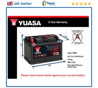 Yuasa YBX3086 SMF Battery EU DIN