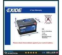 Battery fits VW SCIROCCO BORA LUPO CRAFTER TOUAREG SHARAN Exide 096 New