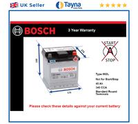 Battery fits VW UP GTi 1.0 2011 on Bosch 002L 340A 40Ah 3Yr Warranty VOLKSWAGEN