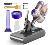 Battery for Dyson V8 / Absolute/Animal/Fluffy/Motorhead/Absolute Pro SV10 cordless vacuum cleaner charger handheld vacuum cleaner replacement battery with large capacity (2 post filter)