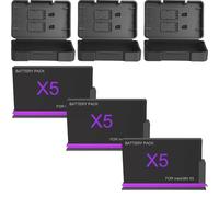 Battery for Insta360 X5(Upgraded version 2800 mAh) Extended Shooting Time, Compatible with Original Chargers (3PCS,Black)