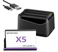 Battery for Insta360 X5(Upgraded version 2800 mAh) Extended Shooting Time, Compatible with Original Chargers (Set 1,White)