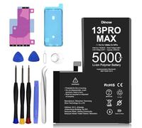 Battery for iPhone 13 Pro Max, 5000mAh High Capacity Li-ION Polymer Replacement Battery Compatible with iPhone 13 Pro Max(A2643, A2484, A2641, A2644, A2645) with Replacement Tool Kit