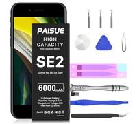 Battery for iPhone SE 2020, Upgraded 6000mAh High Capacity New 0 Cycle Replacement Battery for iPhone SE 2020 2nd Gen A2275 A2296 A2298 with Repair Tool Kit