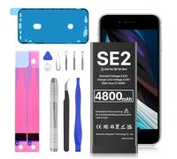 Battery for iPhone SE2(SE 2020 2nd Generation), 4800mAh High Capacity Replacement Battery for iPhone SE 2020 with Full Set Repair Tool Kit, Model A2275 A2296 A2298