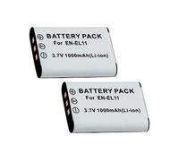 Battery for Nikon COOLPIX S550, S560, S660 Digital Camera - 2 Pack - Replacement for EN-EL11 Battery