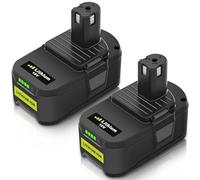 Battery for Ryobi 18V 5.5Ah Catastro 2 Piece RB18L50 Replacement Battery for Ryobi Battery P108 P107 P122 P104 P105 P102 P103 RB18L40 RB18L25 Lithium-Ion Batteries with LED Indicator