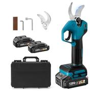 Battery Garden Shears Compatible with Makita 18V Battery, Brushless Tree Shears with 2 Speeds, Digital Display, 30mm Cutting Diameter, Sharpening Stone and Replacement Blades (with 2 * 1500mAh Battery