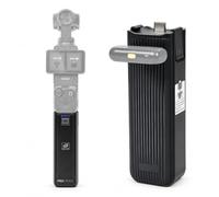Battery Grip with Mic Connection for DJI Osmo Pocket 3/4/4P | 5000mAh Full-Decoding Power Handle, Mic Connection, Type-C Data Transfer and 1/4 Inch Thread