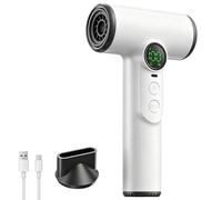Battery Hair Dryer, 200 W Portable Battery Hair Dryer with Digital Screen, 100 Temperatures & Speeds, 15600 mAh Charging, Travel Dryer, Wireless Portable Hair Dryer for Travel, Camping, Dormitories