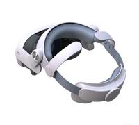Battery Head Strap for Meta 3/3S with DualBoost Charging, Extended 3H Playtime, Adjustable Fit, Comfortable VR Accessory, White(T300 Regular)
