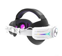 Battery Head Strap For Meta for Quest 3 | 12000MAh Power Bank | Fast Charging | Adjustable Comfort | LED Backlight | Extended VR Playtime(Black+white)