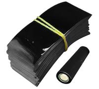 Battery Heat Shield, 100Pcs 21700 Battery Wraps, Stable Battery Wrap PVC Heat Shrink Wrap Tube, Insulated Battery Heat Shield for Battery Outer Packaging Tube Film, Battery Wrap, Black