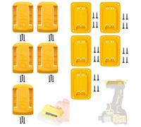 Battery Holder and Tool Holder Compatible with DeWalt 18V 54V Battery & Tools, 5 Pack Drill Tool Storage Hanger, 5 Pack Wall Mount Battery Dock Holder with Screws for Garage Workshop
