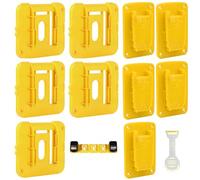 Battery Holder and Tool Holder Compatible with DeWalt 18V 54V Battery & Tools, 5 Pack Wall Mount Battery Dock Holder, 5 Pack Drill Tool Storage Hanger with Screws for Garage Workshop