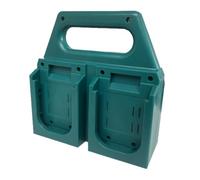 Battery Holder for Makita 18v Lithium Battery Storage Rack, 4 Slots Batteryorganizer Portable Hand in Hand Lifting Rack Stand 3d, Drop-resistant (Green)