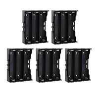 Battery Holder Storage Box Case ABS Plastic 3 Slots DIY Multifunction Power Supply System for Electronic Projects Circuit Experiments Black 5Pcs