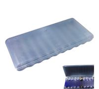 Battery Holder - Storage Box with 10 Slots and Lid, Compact Organizer | Portable Translucent Battery Container for Home, Travel, Security Lock, Dustproof, Durable, Easy Access