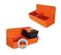 Battery Holder Suitable for STIHL AK 10, AK 20, AK 30 S Batteries, Wall Mount for AK-System Batteries, Organiser System for STIHL Batteries, Battery Holder for 1 or 2 Batteries, Made in Germany